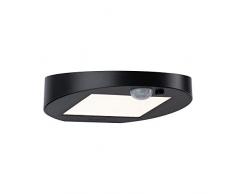 Paulmann 94246 Ryse - Lámpara solar de pared LED para exteriores 1 x 1,2 W, plástico antracita, 3000 K, blanco cálido, 1,2 W.