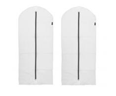 Brabantia - Funda Protectora para Ropa L - Bolsa Protectora de Ropa - Almacenamiento para el Armario - Organizador de Perchero - Bolsa Colgante Transparente - Juego de 2 - White - 60 x 135 cm