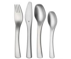 WMF Knuff - Cubertería para niños 4 piezas (tenedor, cuchillo de mesa, cuchara y cuchara pequeña) (WMF Kids infantil)