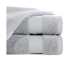 Eurofirany Andrea Juego baÃ±o, Toalla de Sauna y Manoplas, Absorbente, algodÃ³n, 400 g/m2, Pack de 3 y 6 Unidades, Gris Claro, 50X90 cm/1 Pkg. je 6 Stk