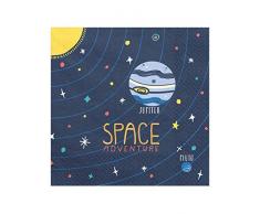 Partydeco. 20 servilletas de papel Space Adventure para fiesta temática espacio