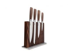 Böker Plus Style Juego Bloque y Cuchillo, Madera, marrón, 24.5 x 10 x 25 cm, 5 Unidades
