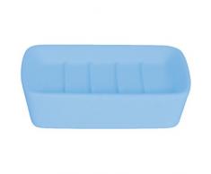 MSV 140687 - Soft Touch Peach jabonera Piel PS/Revestimiento de Goma Azules 11.8 x 8.80 x 2.7 cm