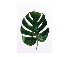 Komar Wandbild Von Monstera Leaf | Poster, Bild, Wohnzimmer, Schlafzimmer, Dekoration, Kunstdruck | ohne Rahmen | P057-30x40 fotomural, Verde, Blanco