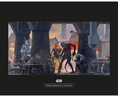 Komar Wandbild Von Star Wars Classic RMQ Mos Eisley Streets | Kinderzimmer, Jugendzimmer, Dekoration, Kunstdruck | ohne Rahmen | WB154-50x40 fotomural, carbÃ³n