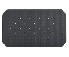 Spirella Ruby - Alfombrilla de Ducha (antibacteriana, Antideslizante, con ventosas, 70 x 40 cm, Caucho Natural), Color Negro