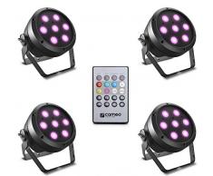 Cameo ROOT PAR 4 SET 1-4 CLROOTPAR4 - Sistema de iluminación (incluye mando a distancia IR)