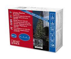 Konst Smide 3657-200 - Guirnalda de luces led (100 diodos de luz blanca frÃa, cable negro)