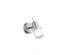 Ideal Lux Elis AP1 Apto para uso en interior E14 40W Cromo, Transparente iluminación de pared - Lámpara (Cepillado, 1 bombilla(s), 40 W, E14, IP20, Cromo, Transparente)