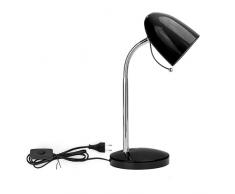 LÃ¡mpara negra de escritorio, lÃ¡mpara de escritorio retro sin bombilla, flexo para leer, estudiar, flexo de escritorio compatible con bombillas led E27, 240V max, flexo para trabajar, leer y mÃ¡s