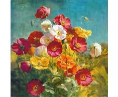 Legendarte Cuadro Lienzo, Impresión Digital - Flores Silvestres, cm. 90x90 - Decoración Pared