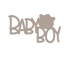 Declea Home Decor DC029FW21 - Placa decorativa de madera para dormitorio infantil de bebé, 60 x 34 cm