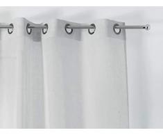 Linder Visillo con ojete, 100% Lino, Gris Claro, 145Â x 260Â cm