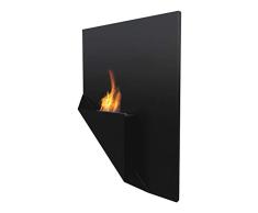KRATKI Chimenea de Pared Decorativa Papa, 900 x 650 mm, Recipiente de 0,2 L, Color Negro, Ideal para casa, salón o Dormitorio, Certificado TÃV Rheinland