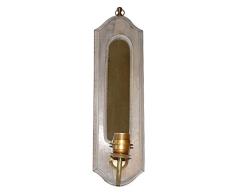 BETTER & BEST Q B&B Q BETTER & BEST Aplique con Base de Madera Blanca con Espejo