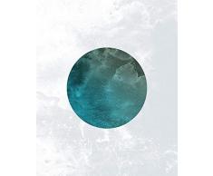 Komar Wandbild Von Solum Orbis | Poster, Bild, Wohnzimmer, Schlafzimmer, Dekoration, Kunstdruck | ohne Rahmen | P095C-40x50 fotomural, Blau, WeiÃ