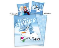 Herding Juego de cama de Disney s la Reina de Hielo, algodón, azul, 200 x 135 cm