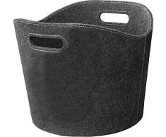 Cesta para leÃ±a redonda de fieltro