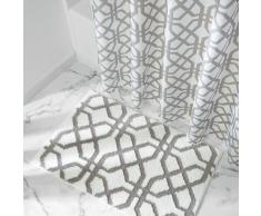 InterDesign - Trellis - Tapete de Microfibra - 86 x 53 cm - Piedra/Blanco