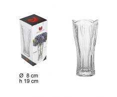 CM 223845 Florero Cristal Palma, 19 Cm, MÃºltiple