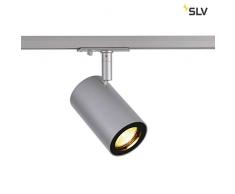 SLV Enola B Track Spot, qpar51 Plata Gris 50 W, incluye adaptador de 1P lámpara, aluminio, 0 W, Gris