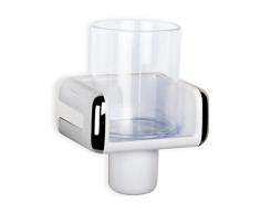 Tatay 6620401 Alaska Vaso para Cepillo de Dientes Blanco/Cromado 11,8 x 10 x 15,5 cm
