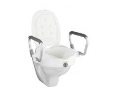 Wenko Subida Asiento WC con Reposabrazos, Blanco, 47.5x55x37.5 cm