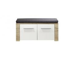 Paul CXHW203060 ropa para banco San Remo, aproximadamente 90 x 44 x 36 cm, madera de roble claro con cojín Antracita