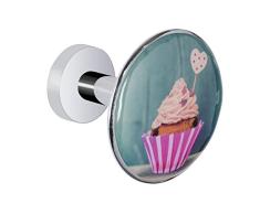 Wenko Gancho de Pared Decorativo Cupcake, Cinc Moldeado Bajo PresiÃ³n, Multicolor, 6x6x5 cm