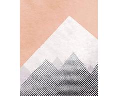 Komar Wandbild Von Wild and Free Mountain | Poster, Bild, Wohnzimmer, Schlafzimmer, Dekoration, Kunstdruck | ohne Rahmen | P105B-40x50 fotomural, Orange, WeiÃ, Grau