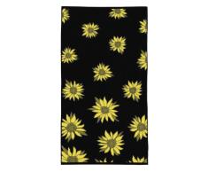 Fleuresse Frottier 2932 - Toalla de Manos (50 x 100 cm), diseÃ±o de Flores, Colores Negro y Amarillo