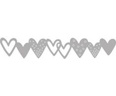 Rayher 50153000 - Plantilla para troquelar (10,6 x 1,9 cm), diseÃ±o de guirnalda de corazones
