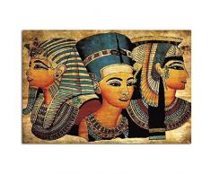 Legendarte Reinas de Egipto Impresión Digital sobre Lienzo, cm. 80x100