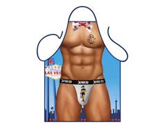 Iconic Delantales Sexy Strip póquer Hombre Delantal, Poliéster, 79 x 56 x 0,1 cm