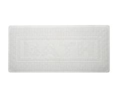 Alfombrilla de baÃ±o de Goma, Color Blanco 34 x 74 cm