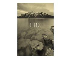 Komar Wandbild Von Word Lake Silence Sand | Poster, Bild, Wohnzimmer, Schlafzimmer, Dekoration, Kunstdruck | ohne Rahmen | P085B-50x70 fotomural, Gelb, Grau, Schwarz