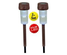 Naeve Leuchten 4075514 - Lámpara Solar (2 Unidades, Incluye 1x LED y batería 1x AA NiMH, 1,2 V)
