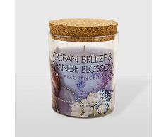 La Briantina Vela perfumada con tarro CAN04761A, duraciÃ³n de 20 horas, perfume brisa marina y flores de naranja