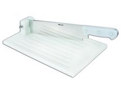 Arcos Utensilios Profesionales - Cortadora de Pan Tabla para cortar Pan - Acero Inoxidable 520 x 270 mm - Polietileno Color Blanco