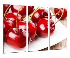 Poster FotogrÃ¡fico Fruteria, Frutas en Plato, Cerezas Rojas TamaÃ±o total: 97 x 62 cm XXL