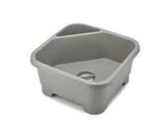 Joseph Joseph Duo - Fregadero Cuadrado con Compartimento para Cubiertos, esponjas y cepillos, Color Gris