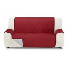 Cardenal Textil RUBÃ Cubre Sofa Bicolor Reversible, Rojo Perla, 1 Plaza/Relax