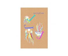 Komar Wandbild Von ABC Animal J | Poster, Bild, Wohnzimmer, Schlafzimmer, Dekoration, Kunstdruck | ohne Rahmen | P036J-30x40 fotomural, carbÃ³n