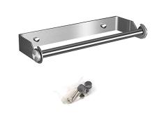 SUpoetry Portarrollos, Porta Toalla, Papel Montado en la Pared, Porta Pañuelos sin Taladrar para Cocina y Baño, para Cocina y Baño, Plateado