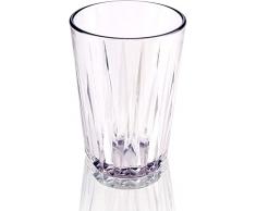 APS Vaso de cristal de alta calidad Tritan de 0,2 litros, sin BPA, apilable, vidrio reutilizable y apto para lavavajillas, 200 ml, transparente transparente