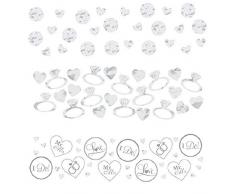 amscan Confetti I Do Value, Blanco