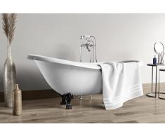 Una Toalla de Ducha Lisa, 500 GMS, 100 % algodÃ³n, 70 x 140 cm, Color Blanco