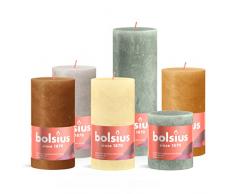 BOLSIUS Juego de velas rÃºsticas de regalo â Ambiente nÃ³rdico â Caja de 6 velas â No perfumadas