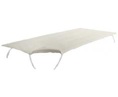 Dormisette Q59 Cubrecolchones de Molton, de Hilo Calmuc para colchones del tamaño de 200/200 cm, Blanco Crudo