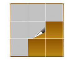 Adhesivo para azulejos para baño y cocina – 20 x 20 cm – Color GRIS CLARO brillante – 20 adhesivos para azulejos para pared azulejos